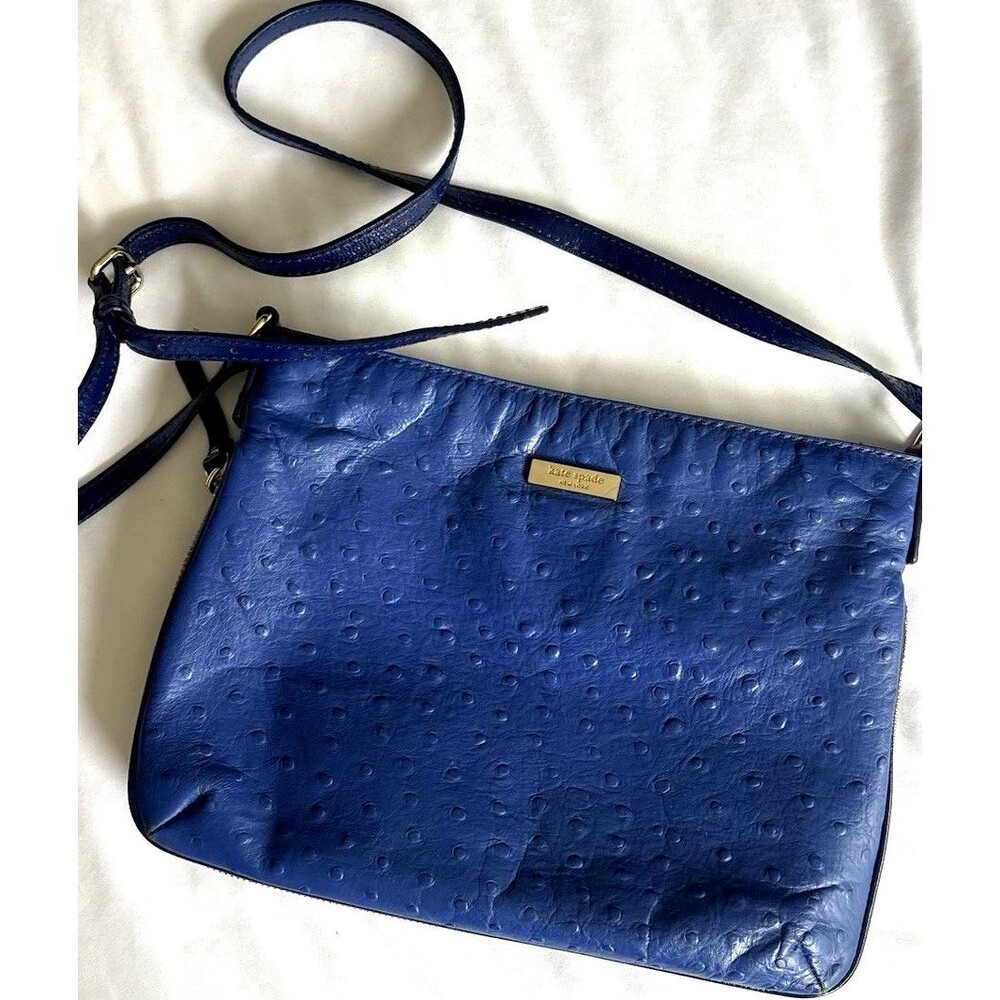 Vintage Kate Spade New York Blue Shoulder Bag w/ Zip Closure